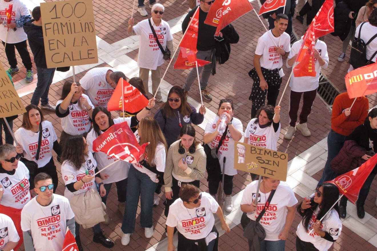 Manifestación por el cierre de la fábrica Bimbo El Verger 16