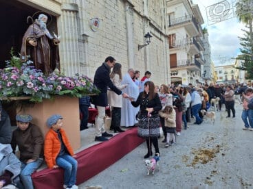 Pasacalle de mascotas en la bendición de animales por Sant Antoni en Benissa