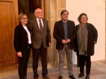 Alcaldesa Rosa Cardona, director general Elías Amor, diputado Carlos Pastor y gerente Creama, Rosario Donderis