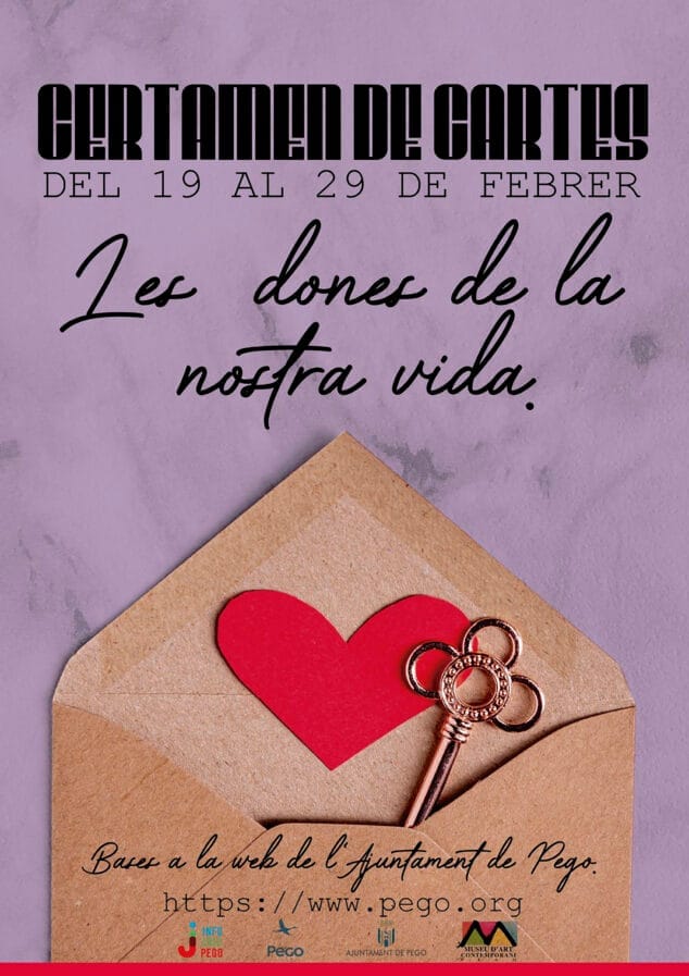 Imagen: Cartel del concurso de cartas para el 8M de Pego