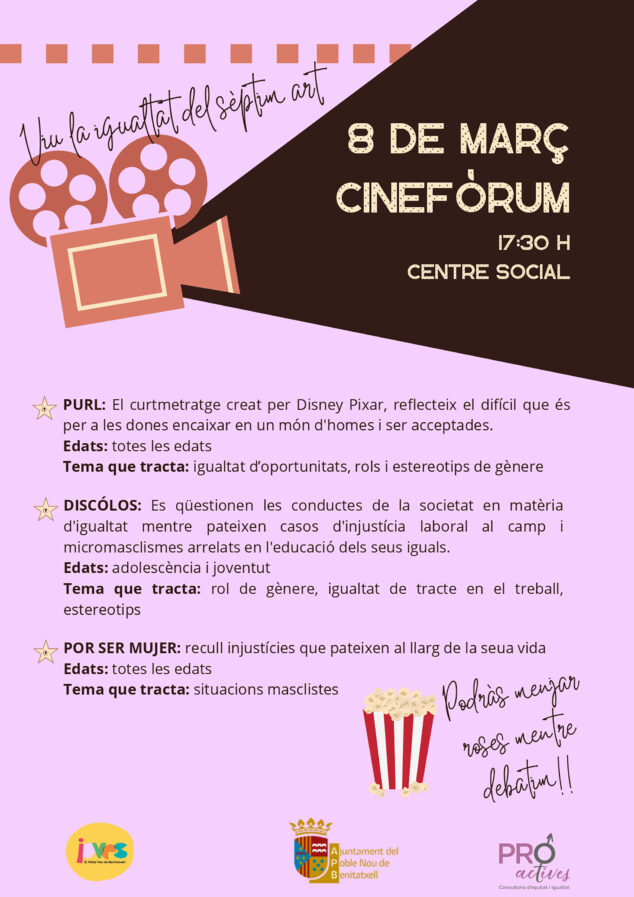 Imagen: Cartel del primer Cinefórum infantil y juvenil en Benitatxell