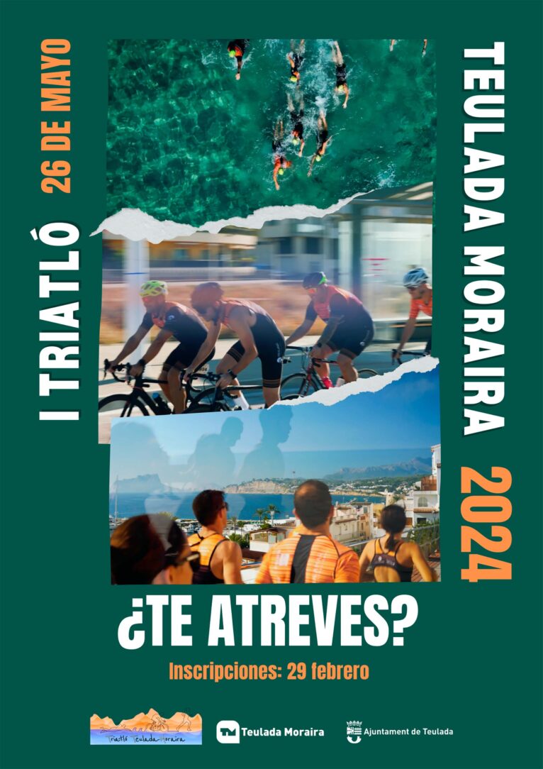 Cartel del triatlón de Teulada-Moraira