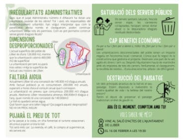 Folleto informativo sobre el PAI de Llíber