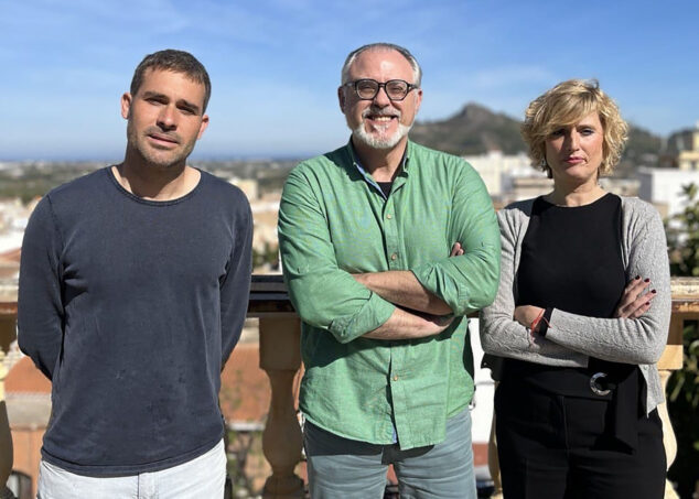 Imagen: Gerard Fullana, Sergi Ferrús y Verónica Ruiz en Pedreguer