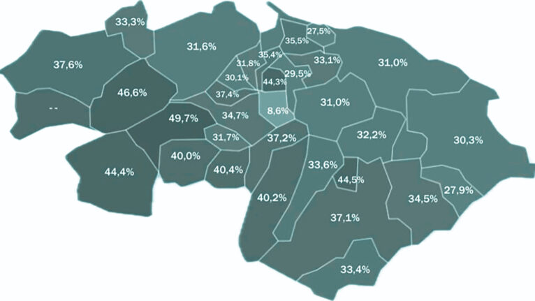 Mapa de la contaminación de los vehículos de la Marina Alta