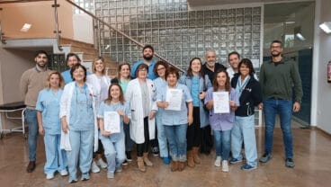 miembros del centro de salud de pego y representantes del ayuntamiento