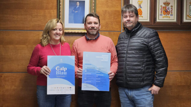 Imagen: Presentación de 'Calp Blau' con Ana Sala, Pere Moll y Marco Bittner