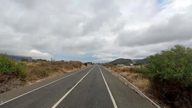 Imagen: Tramo de la N-332 entre Pedreguer y Gata de Gorgos