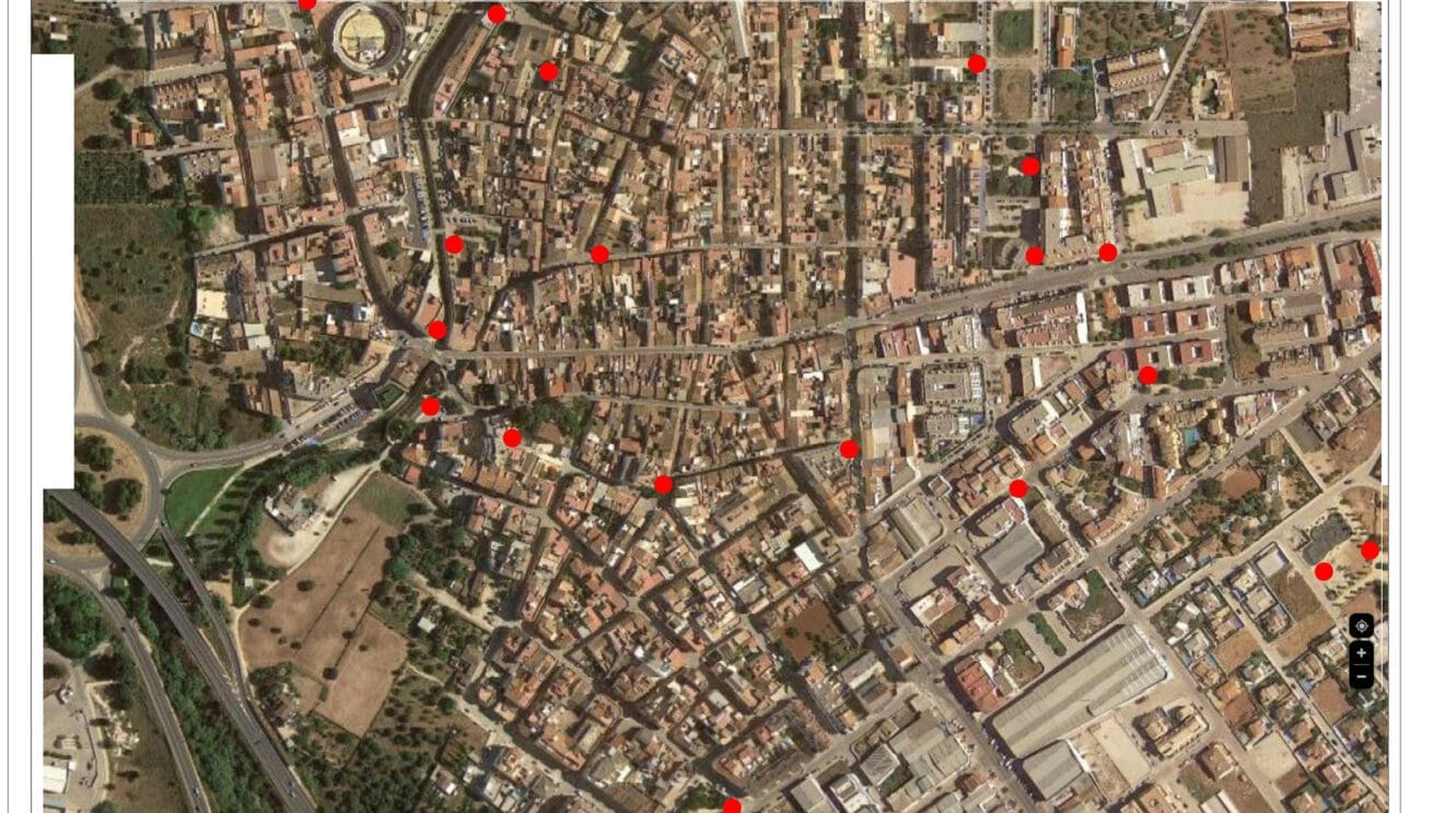 Ubicación de los aparcabicis de Ondara destacada