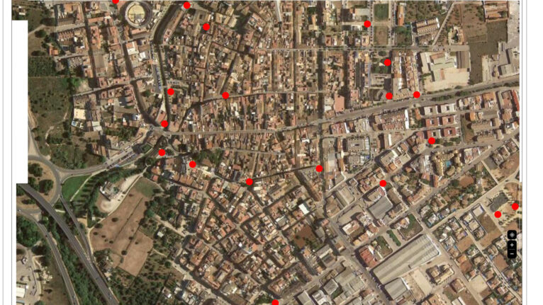 Ubicación de los aparcabicis de Ondara destacada