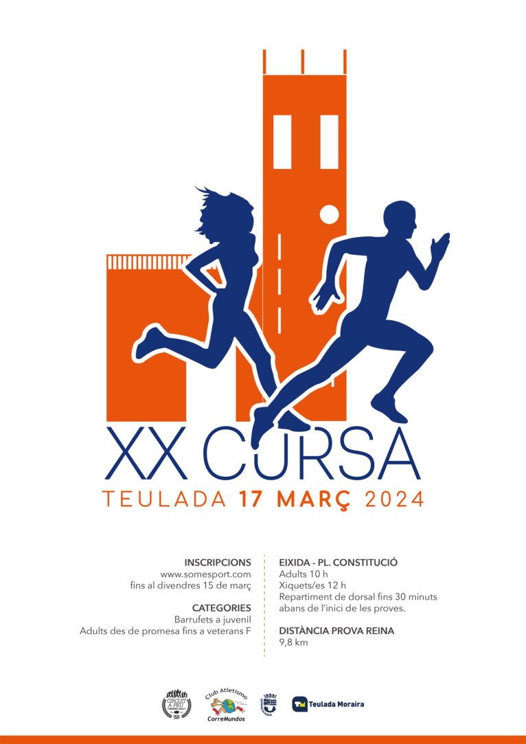 Cartel de la XX Cursa Popular de Teulada en 2024