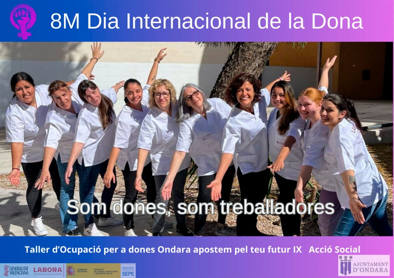 El Taller d'Ocupació per a Dones de Ondara conmemora el 8M