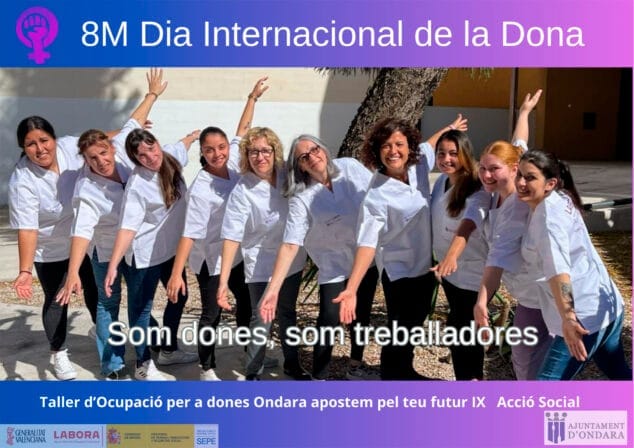 Imagen: El Taller d'Ocupació per a Dones de Ondara conmemora el 8M