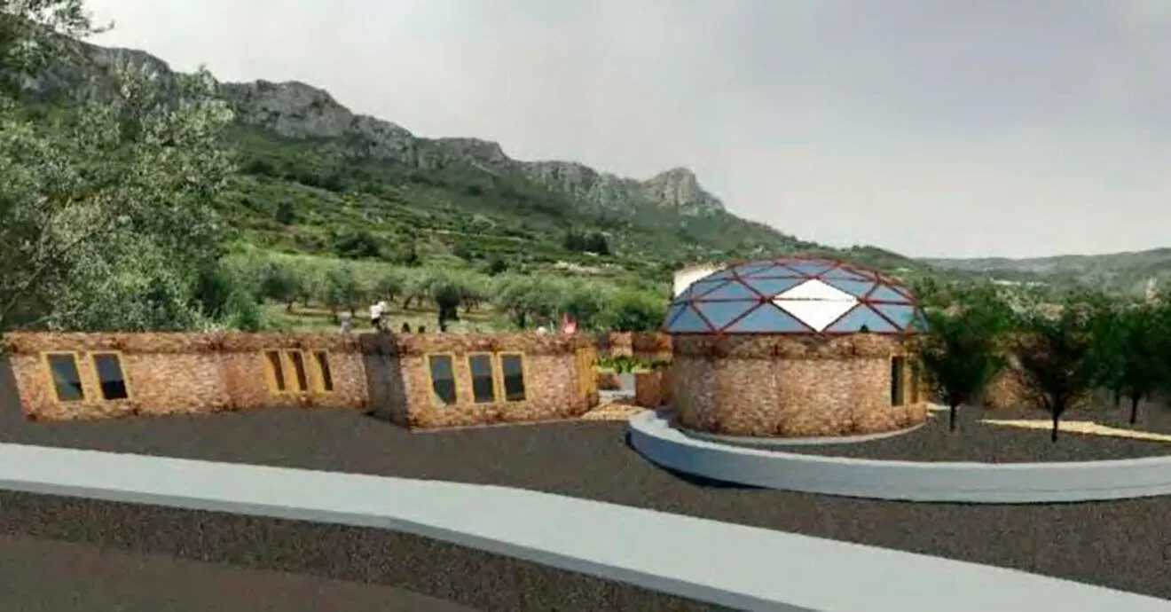 Esbozo del anteproyecto de la futura escuela Joanot Martorell de la Vall de Gallinera