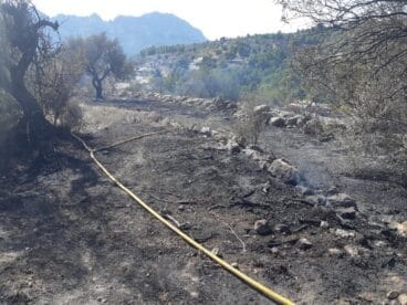 Evolución del incendio de Benissa