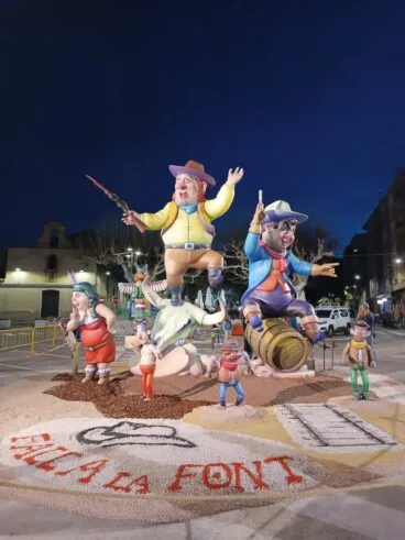 Monumento grande de la Falla La Font de Pego en 2024