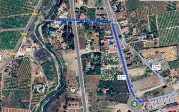 Ruta hasta el área del Molí Coví de Ondara