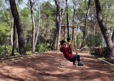 Tirolina del parque botánico natural del Tossalet de Xaló