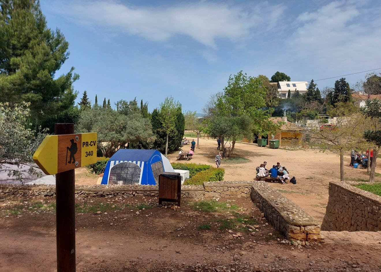Zona de acampada en la Serra d'Oltà de Calp