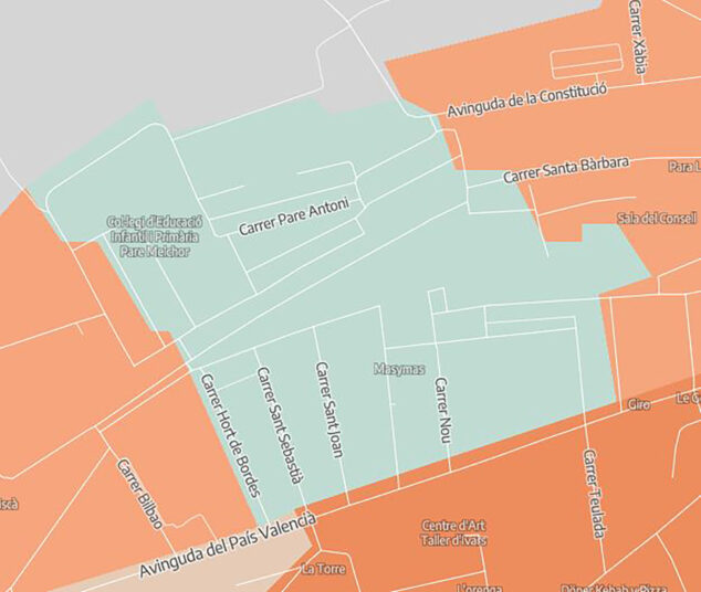 Imagen: Zona de Benissa para alquilar una vivienda con el SMI - Mapa de eldiarioes