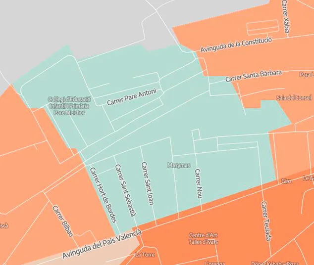 Imagen: Zona de Benissa para alquilar una vivienda con el SMI - Mapa de eldiarioes