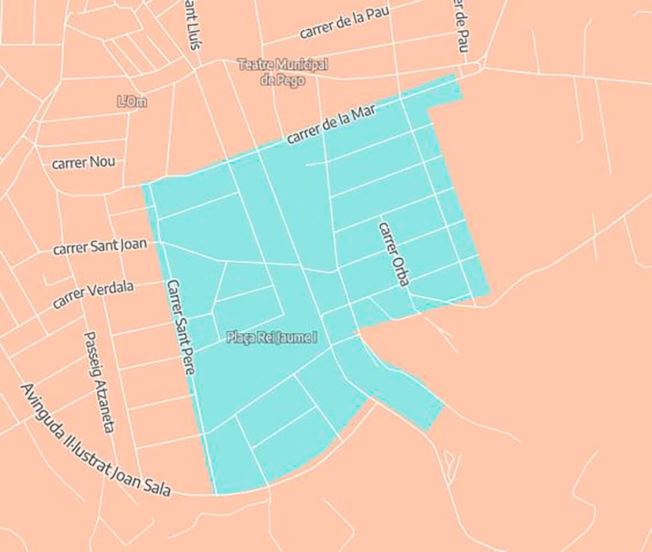 Zona de Pego para alquilar una vivienda con el SMI - Mapa de eldiarioes