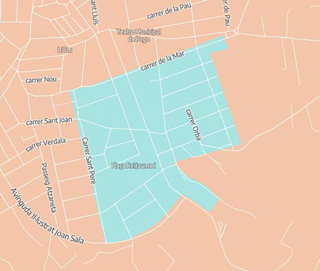 Imagen: Zona de Pego para alquilar una vivienda con el SMI - Mapa de eldiarioes