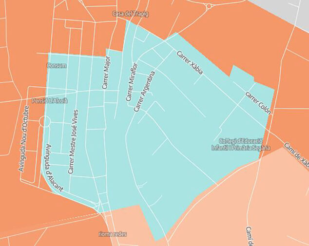 Imagen: Zona del Verger para alquilar una vivienda con el SMI - Mapa de eldiarioes