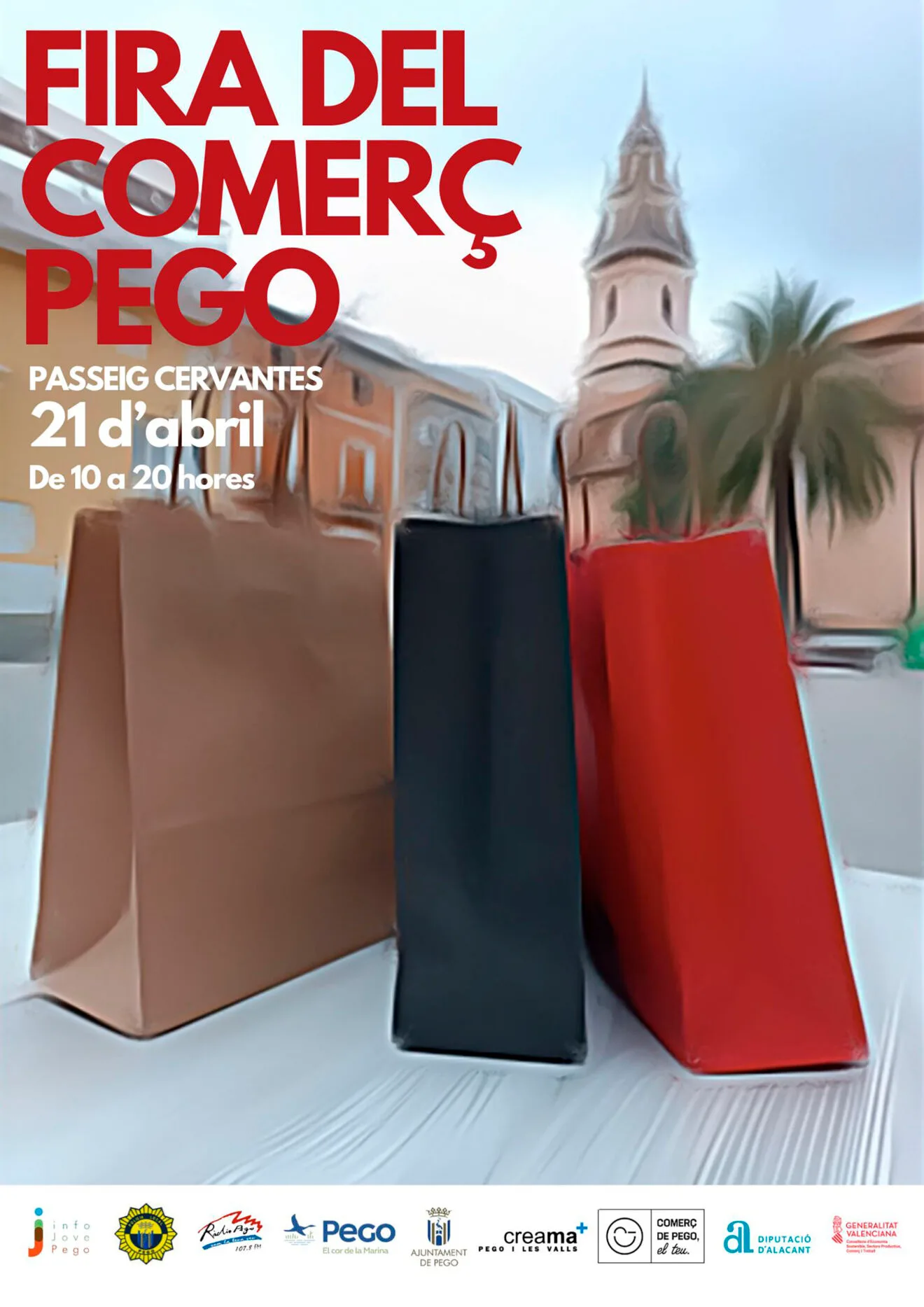 Cartel de la Fira del comerç de Pego este 2024