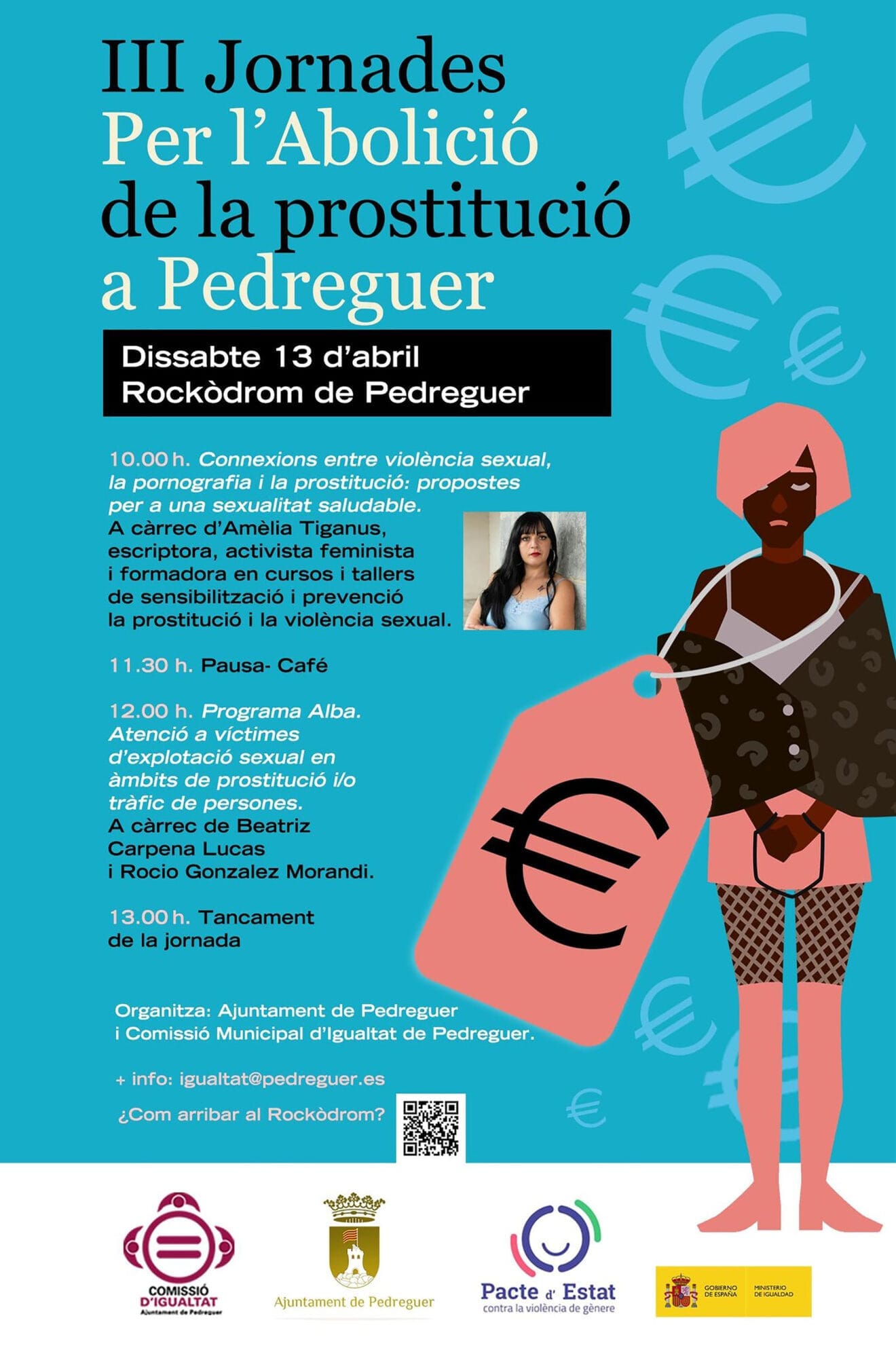 Cartel de las III Jornades per l'Abolició de la Prostitució a Pedreguer