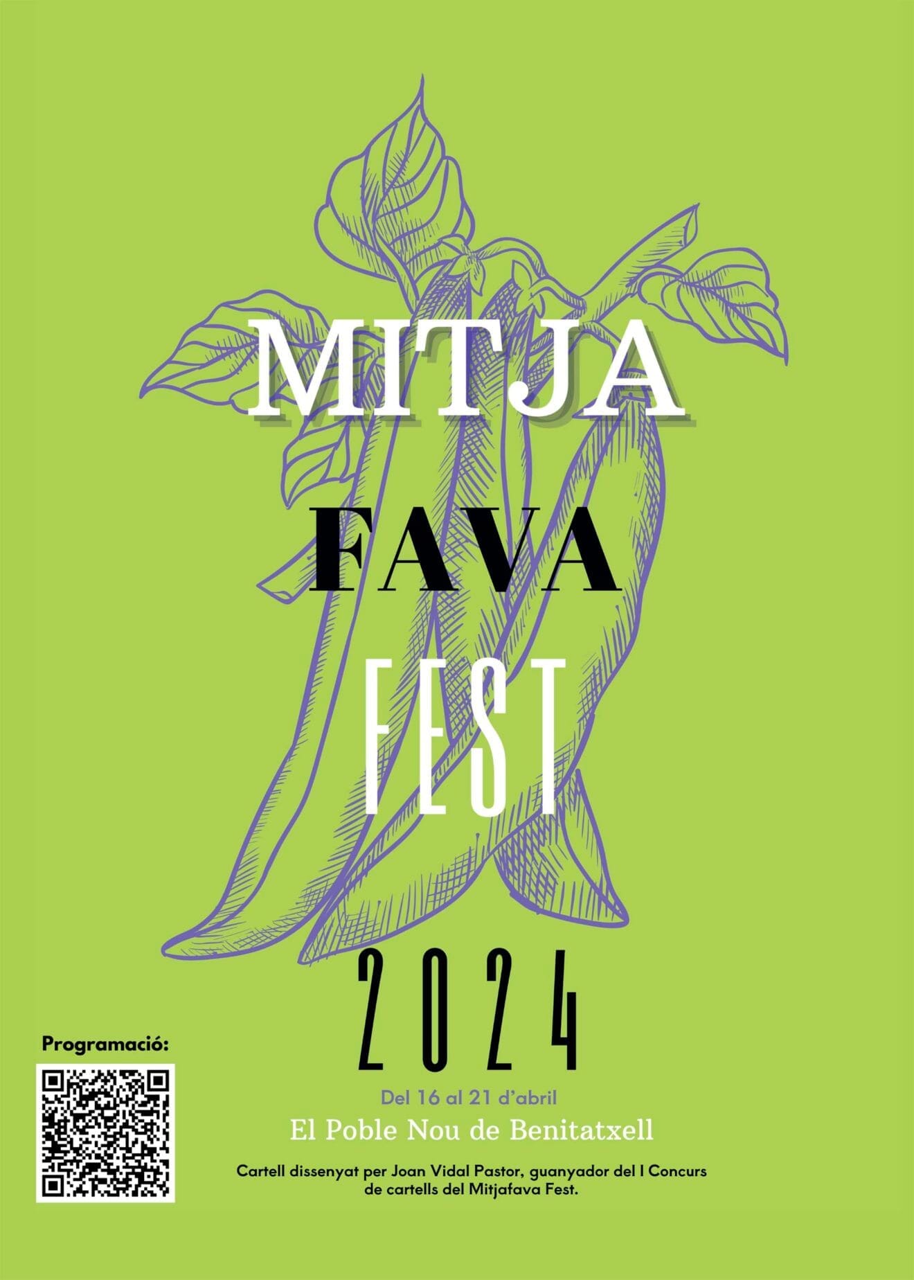 Cartel del MitjaFava Fest de Benitatxell en 2024
