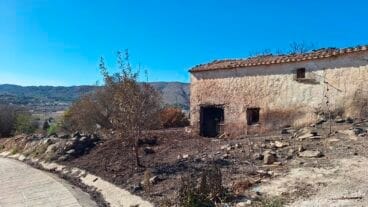 casa afectada por el incendio en teulada