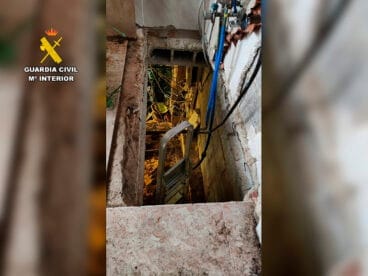 Difícil acceso a la plantación de marihuana en Pedreguer