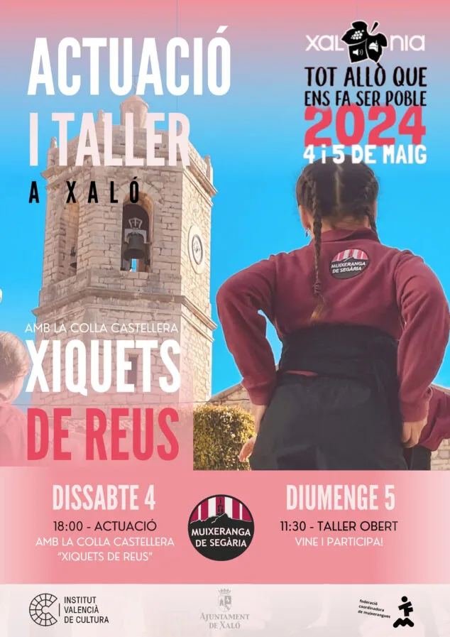 Imagen: Encuentro entre la Muixeranga de Segària y els Xiquets de Reus