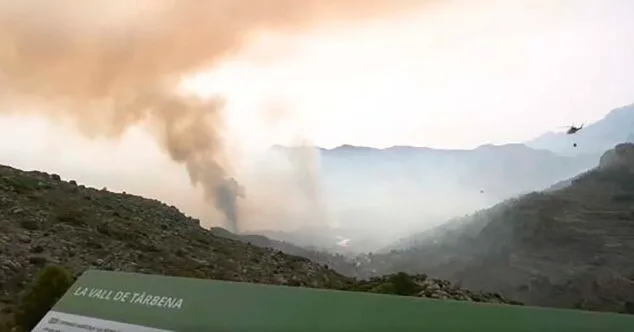 Acció Ecologista - Agró: «La Generalitat no ha aprés res dels recents incendis» 1 Imagen: Incendio en Tàrbena