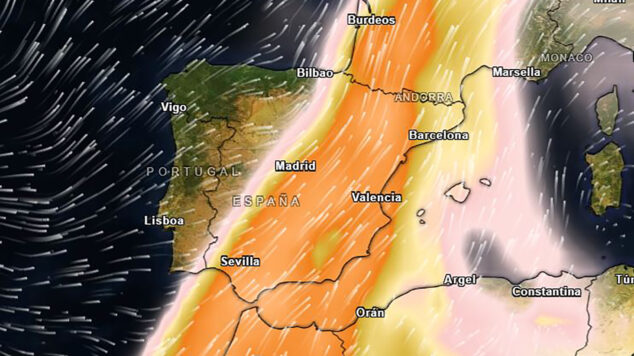 Imagen: La calima sobre España el domingo 7 de abril - Meteored