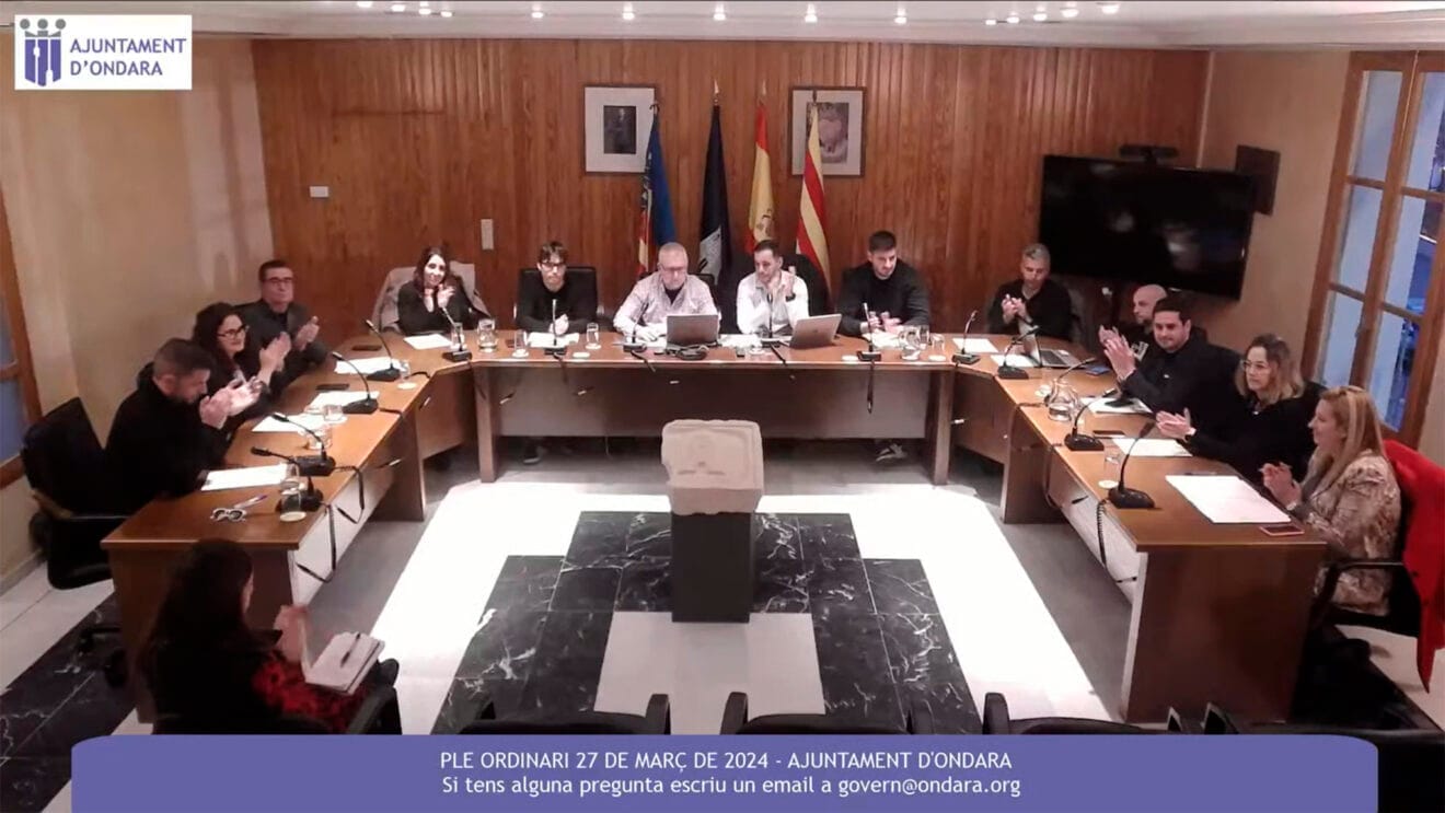 Pleno en el Ayuntamiento de Ondara en marzo de 2024