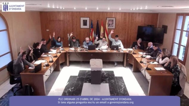 Imagen: Pleno ordinario de abril en Ondara
