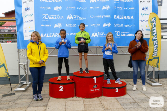 Imagen: Podio benjamin femenino de la Volta a Peu Portal de la Marina