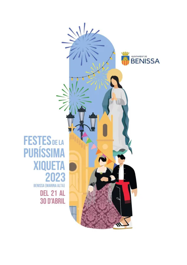 Imagen: Portada del libro de Fiestas Patronales de la Puríssima Xiqueta de Benissa en 2023