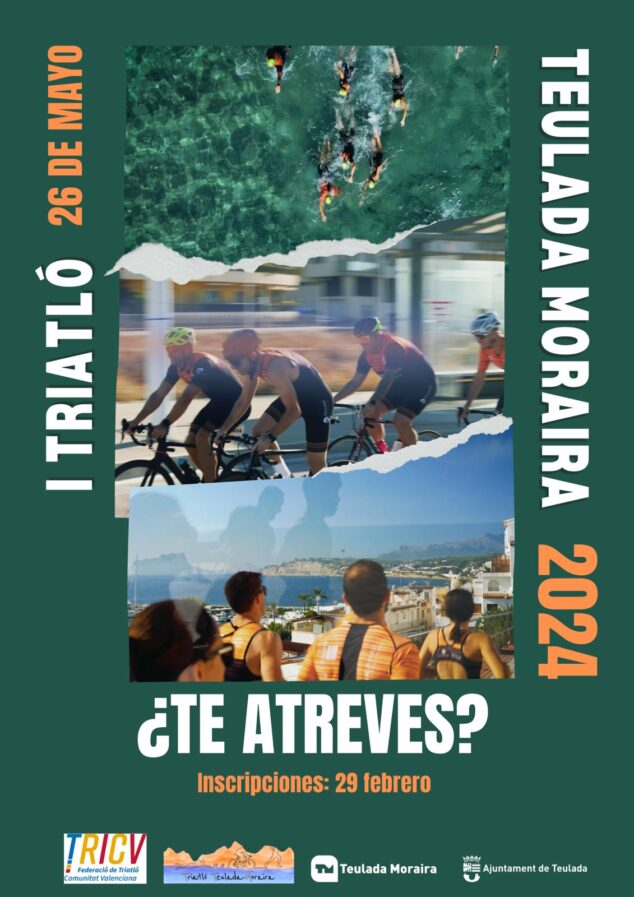 Imagen: Cartel del I Triatlón de teulada moraira