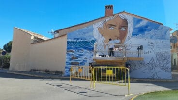 Proceso del mural de Tardor en Els Poblets