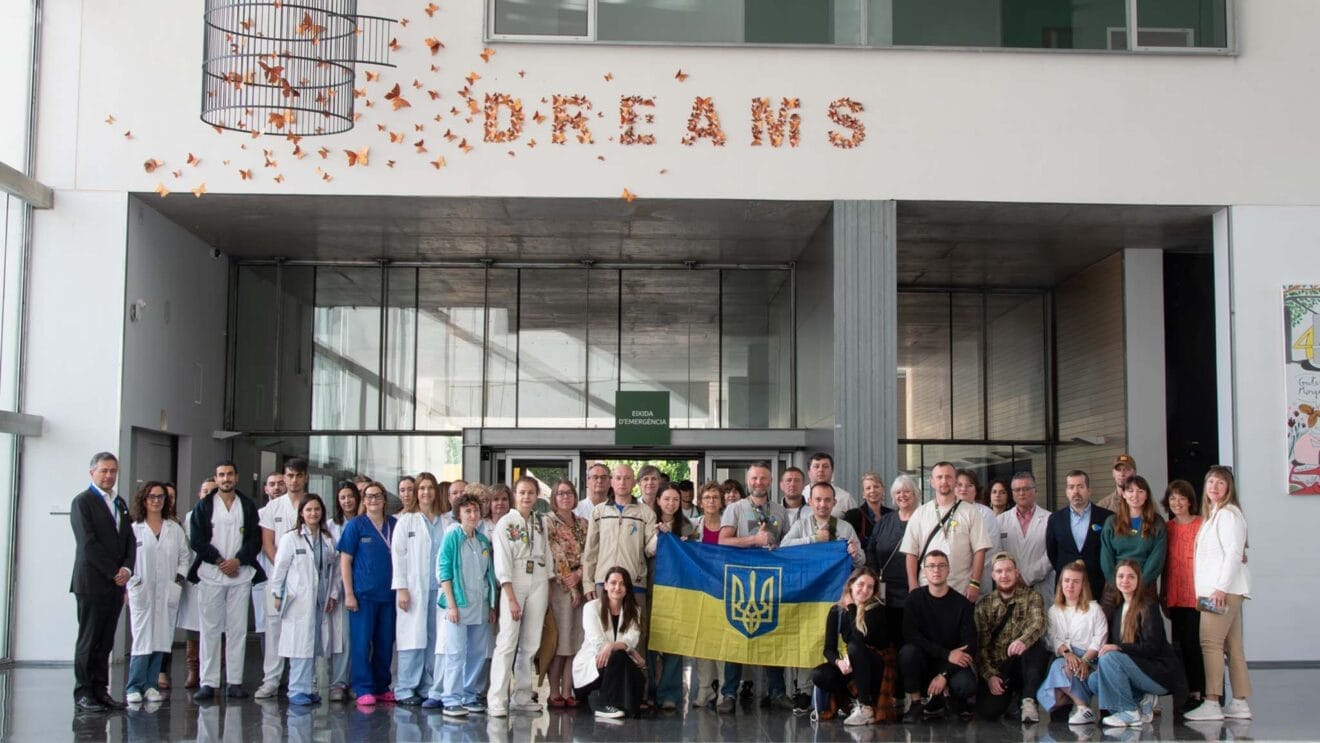 Profesionales sanitarios de Ucrania en el Hospital de Dénia