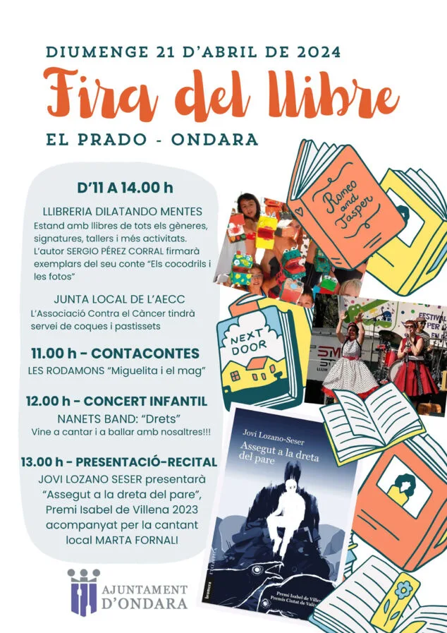 Imagen: Programa de la Feria del Libro de Ondara
