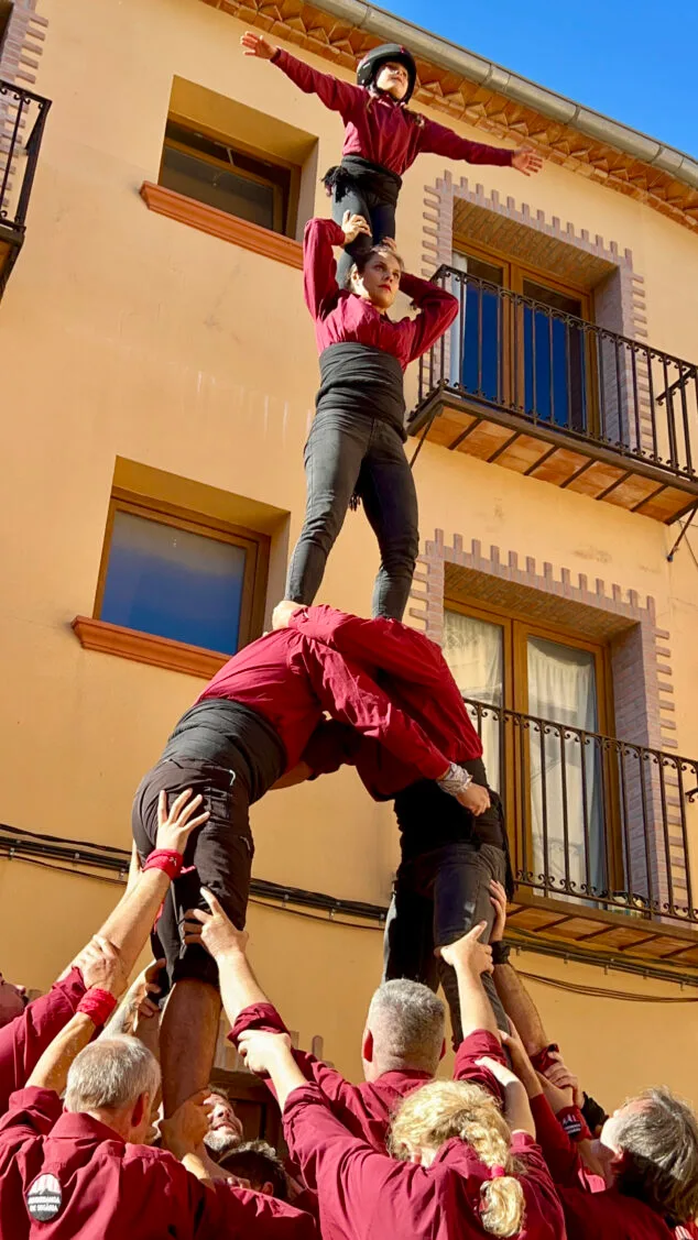 Imagen: Torreta desplegada de la Muixeranga de Segària