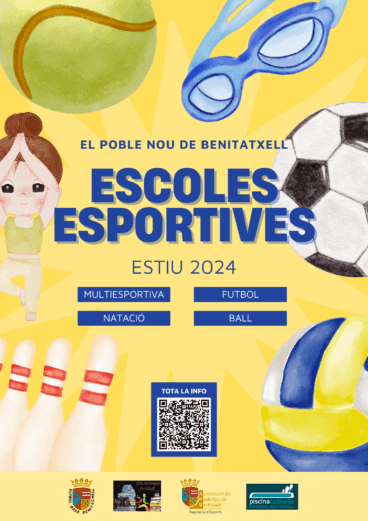 Cartel escuelas deportivas de verano Benitatxell 2024