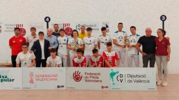 cadetes de la escola municipal de pilota de ondara en la final provincial jecv de escala i corda