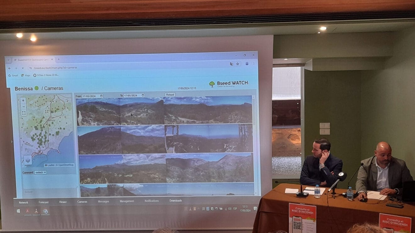 Cámaras a tiempo real del nuevo sistema de detección de incendios de Benissa