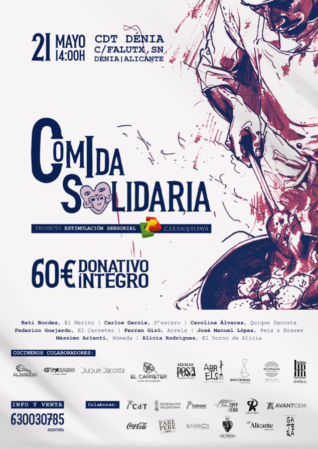 Imagen: Cartel  de la comida solidaria