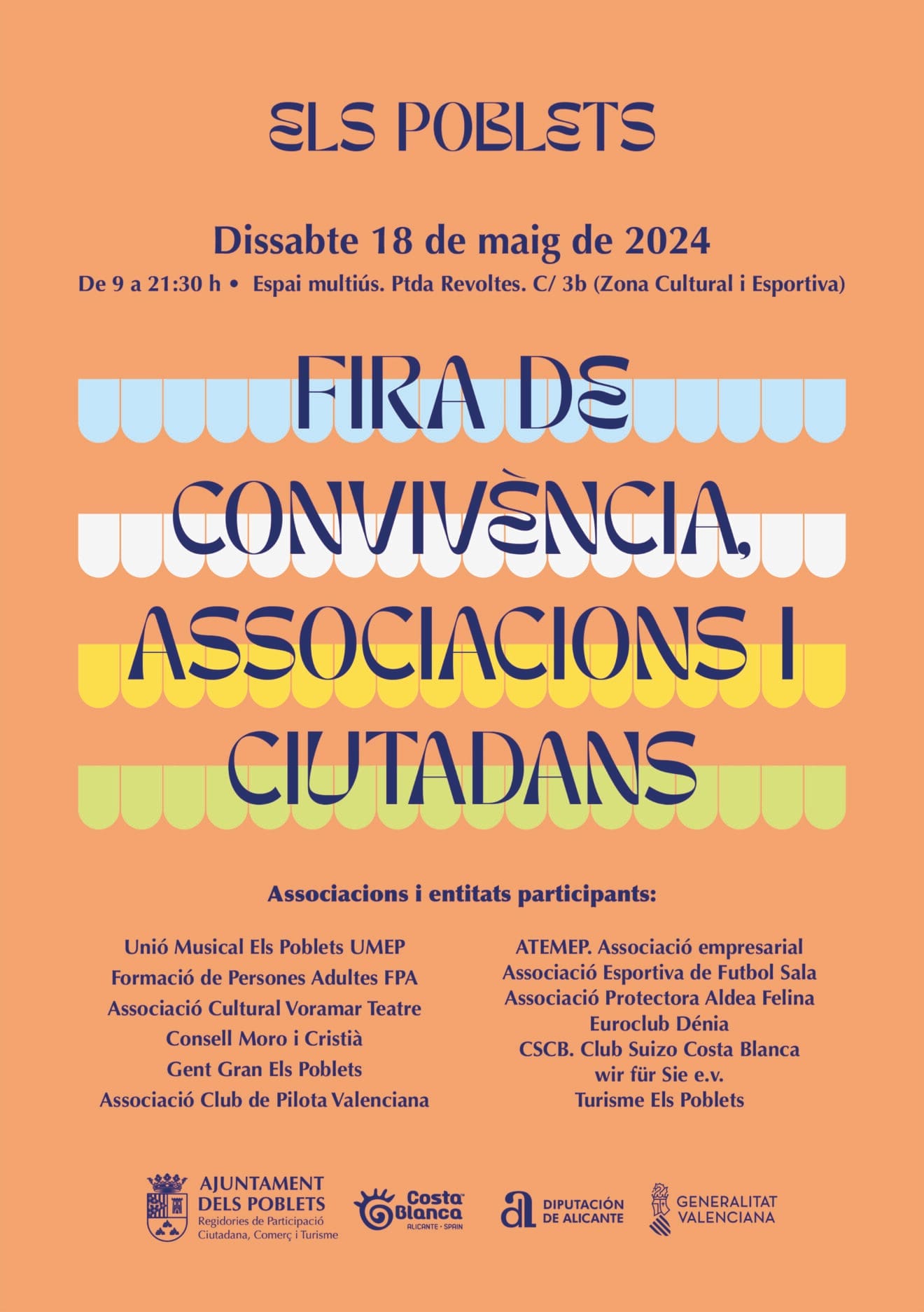 Cartel de la Fira de Convivència, Associacions i Ciutadans de Els Poblets